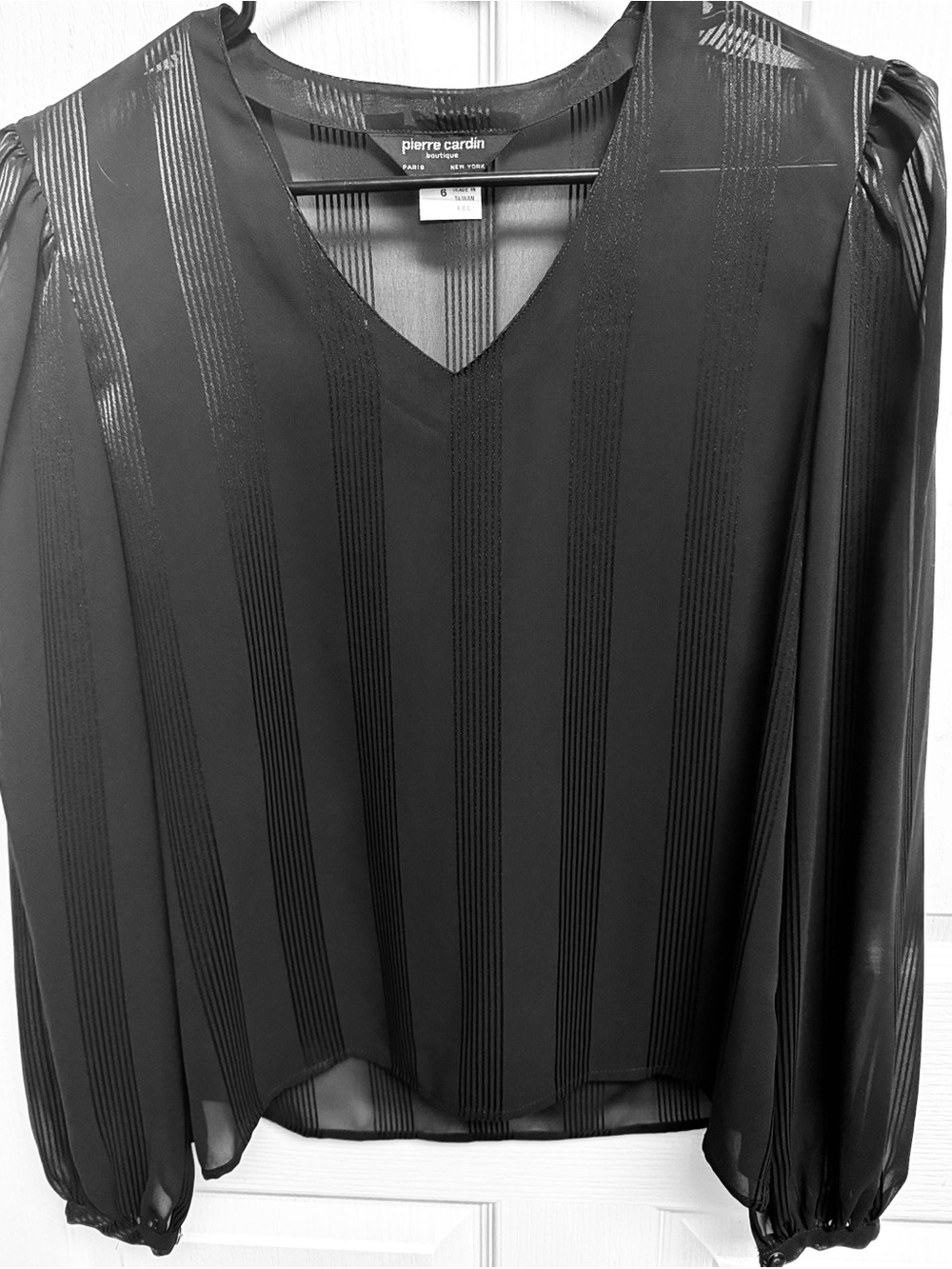 Pierre Cardin Boutique Vintage Sheer Blouse Size 6